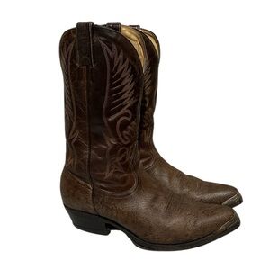 Boulet Men's Brown Leather Cowboy Boots
